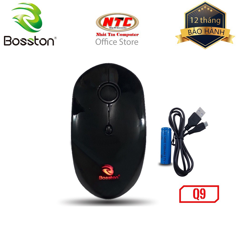 Chuột không dây pin sạc siêu mỏng Bosston Q9 Silent