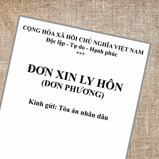 Mẫu Đơn xin ly hôn đơn phương