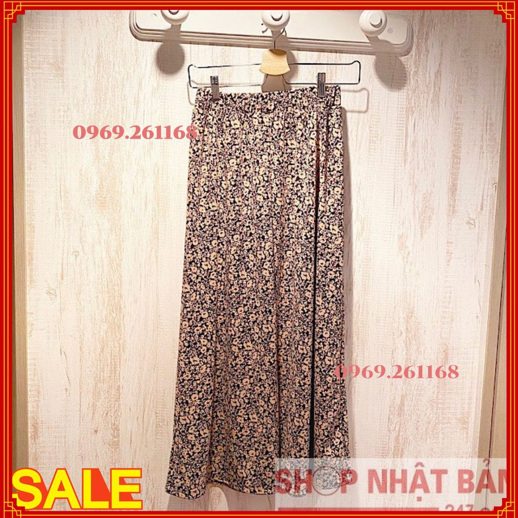 Chân váy Uni midi in hoa Nhật Bản- mã 422749