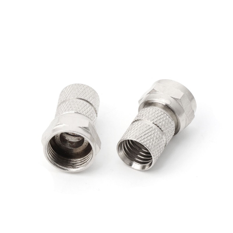 WER 10Pcs F type Satellite Plug for Coaxial Cable RG6 Satellite TV Antenna Connector