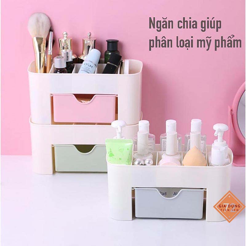 Hộp Để Đồ Trang Điểm Mỹ Phẩm Đa Năng Cao Cấp, Có Ngăn Kéo Tiện Ích Thông Minh [KỆ MỸ PHẨM]