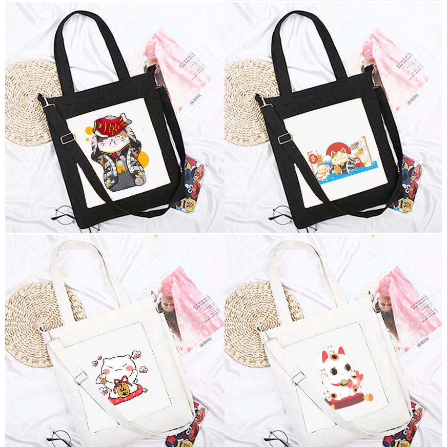 Túi đeo chéo gấu thỏ cherry berry TĐC14 bao tote Mèo may mắn thần tượng thời trang hoạt hình cute