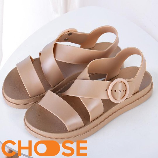 Giày Nữ GIÁ RẺ Sandal CHỐNG NƯỚC Cao Su Quai Chéo | BigBuy360 - bigbuy360.vn