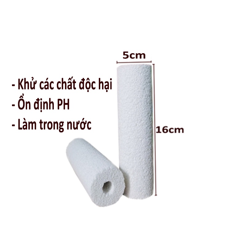 SỨ THANH TRÒN BACTERIA  HOUSE👌VẬT LIỆU LỌC HỒ CÁ👌KÍCH THƯỚT 5cm x 16cm