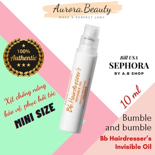 Xịt chống nắng bảo vệ, phục hồi tóc Hairdresser's Invisible Oil Heat/UV Protect Primer Minisize 10ml - Bumble and bumble