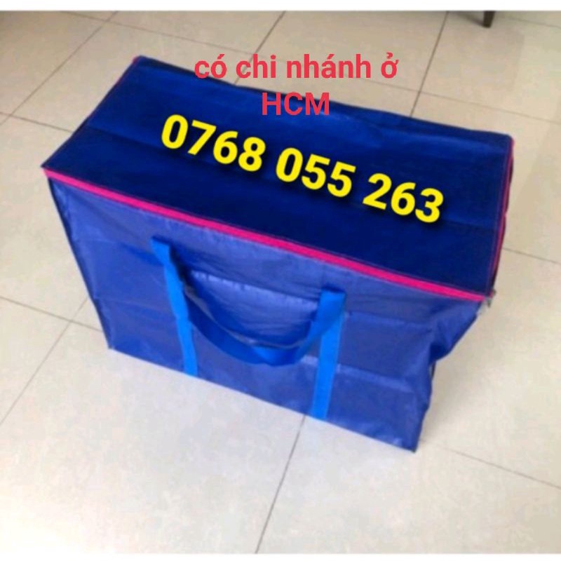Túi bạt đa dụng có khóa kéo hai đầu, đựng đồ trên 20 kg (nhiều size)