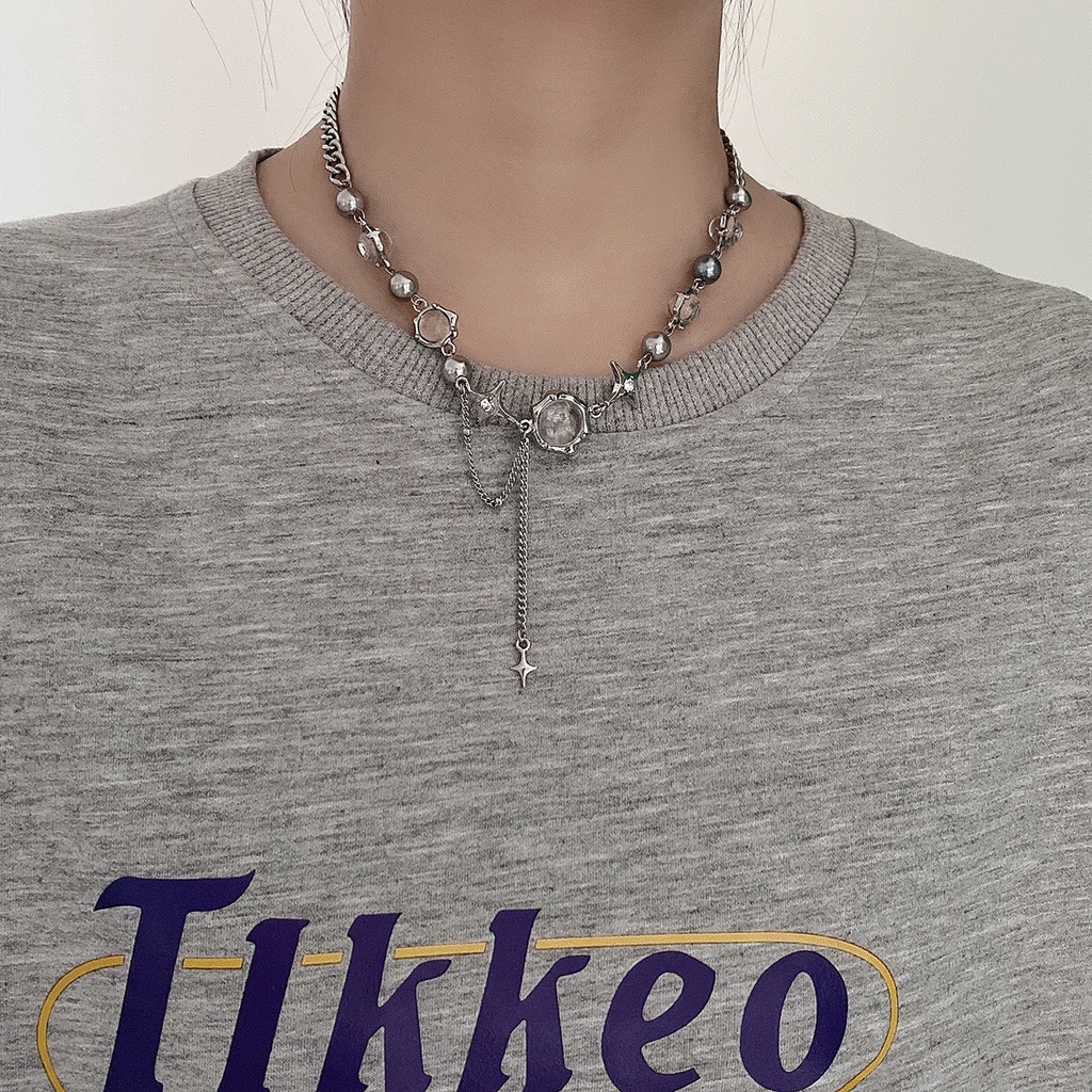 Vòng Cổ Đá Opal Thiết Kế Đơn Giản Thời Trang Cho Nam Và Nữ