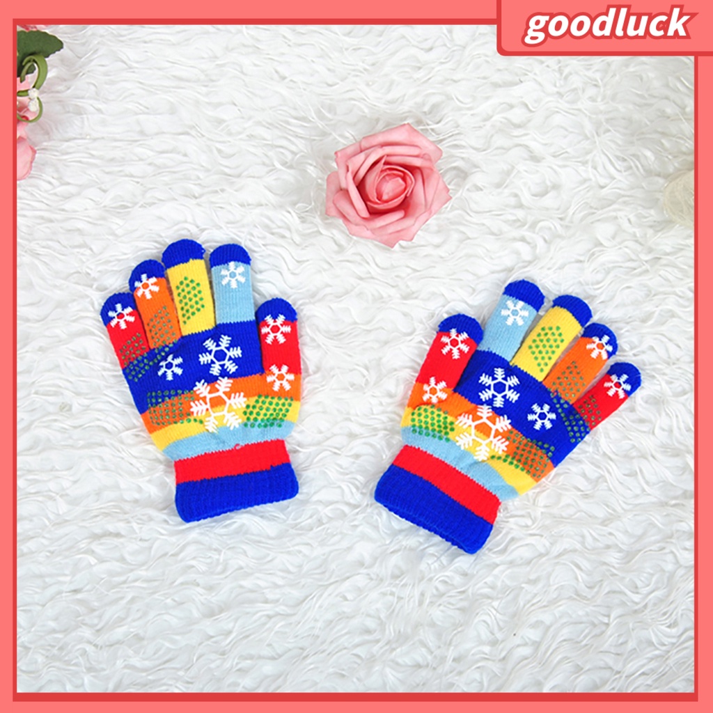 Găng Tay Hoạ Tiết Hoa Tuyết Cho Bé