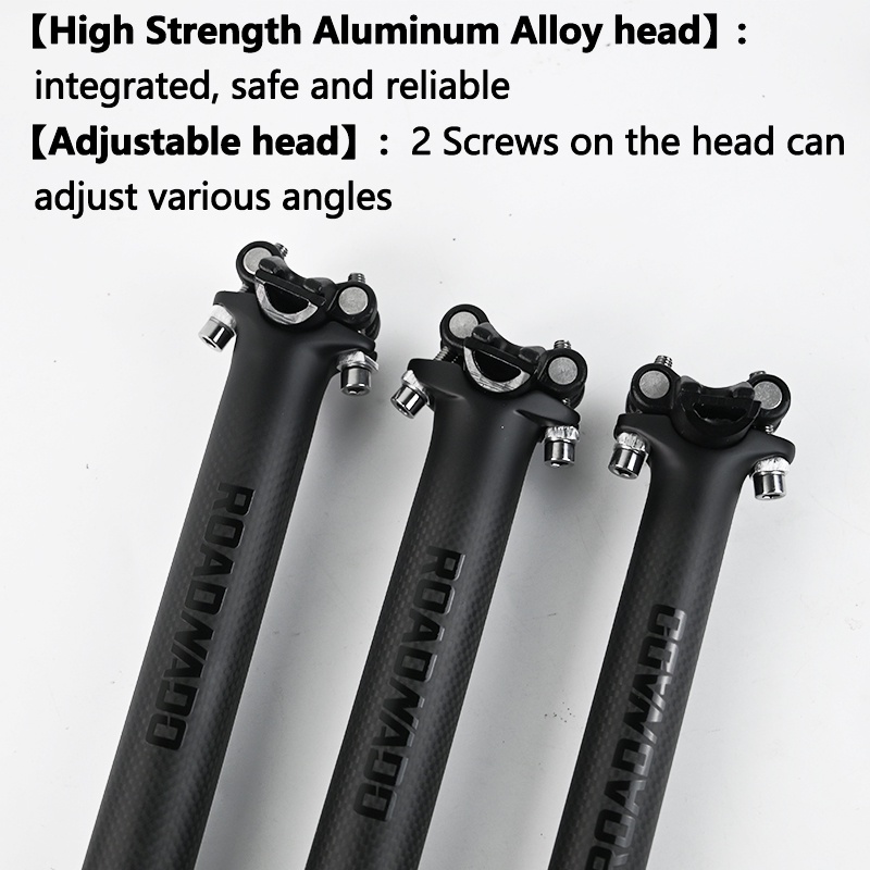 Thanh Gắn Yên Xe Đạp Leo Núi Sợi Carbon Siêu Nhẹ 27.2/30.8/31.6*350/400mm