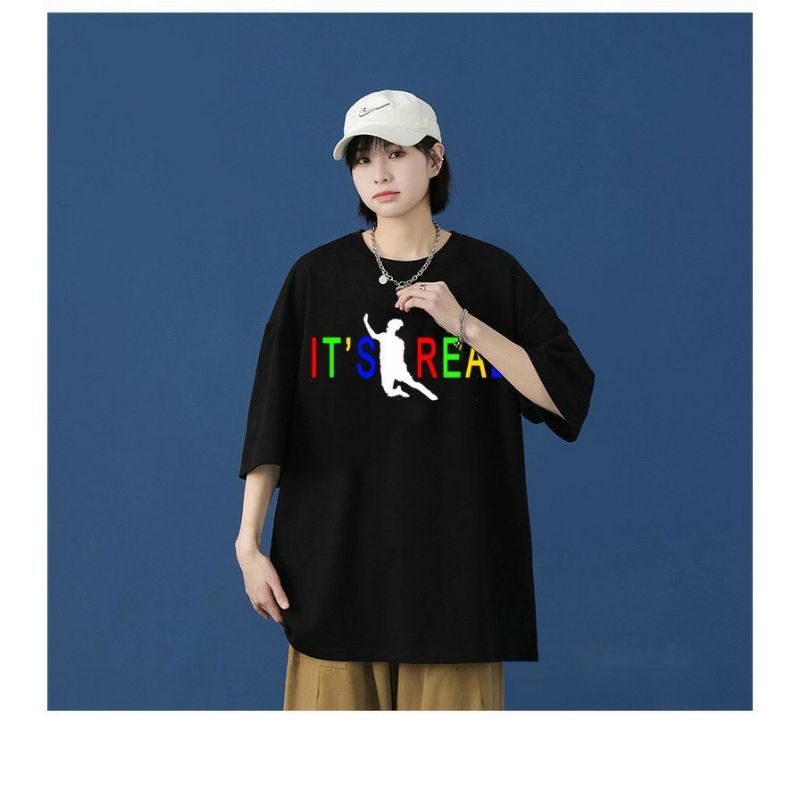 Áo thun It'S Real Văn ToànTay Lỡ Dáng Rộng Oversize '' Cú Ngã Lịch Sử''Unisex chất cotton mềm mịnPhong cách Thể thao