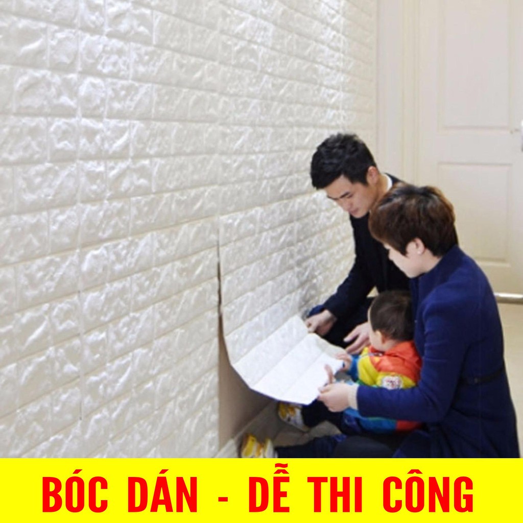 [TRỢ GIÁ❤️] Xốp Dán Tường 3D Dày Khổ Lớn 70x77CM Thương Hiệu GXY Dai,Mềm, Không Rách, Nhiều Keo,Chống Nóng Loại 1