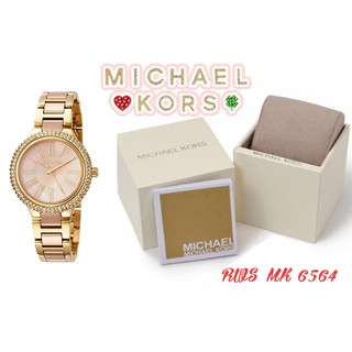 (Michael Kors) Đồng Hồ Thời Trang Nữ Cao Cấp MK6564 Taryn Stainless Steel Watch Mặt Tròn Màu rose gold, Viền Đính Đá