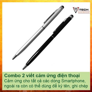  [Combo 2 cây] Bút/viết cảm ứng dành cho điện thoại Smartphone, có đầu viết được.  Dhay