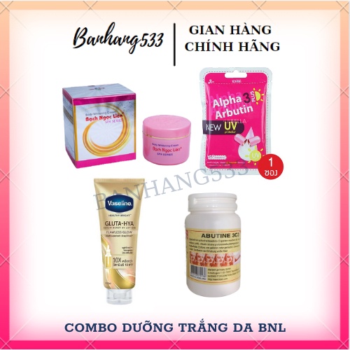 COMBO DƯỠNG TRẮNG DA BẠCH NGỌC LIÊN + VASELINE