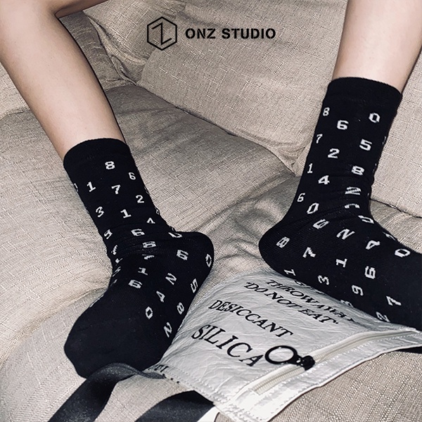 Vớ cotton ONZ Studio - SET 6 - Tất chân nam nữ cổ cao mềm mịn co giãn phong cách trẻ trung năng động TA02