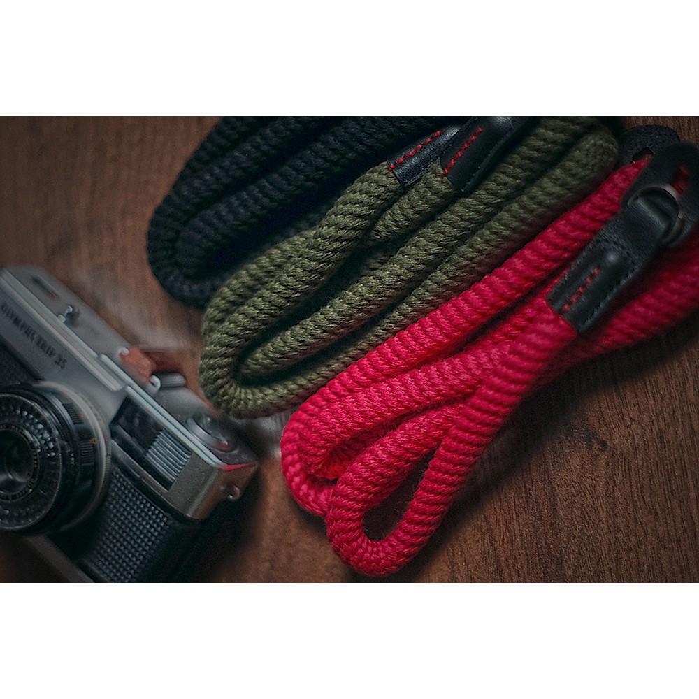 Dây máy ảnh đeo cổ bằng sợi cotton tròn (3 màu) - Dành cho máy mirrorless như Fujifilm, Sony, Olympus nhỏ gọn