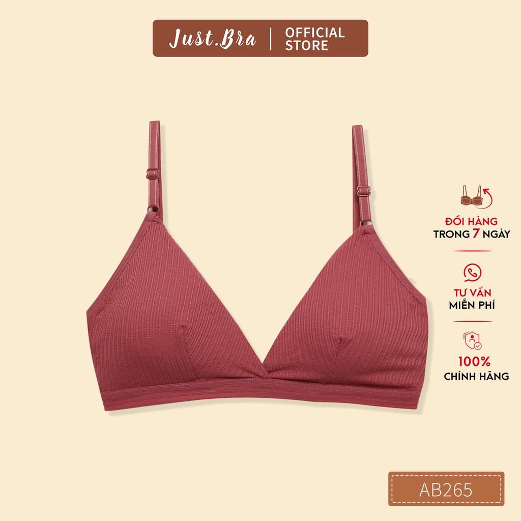 Áo ngực Just Bra chất thun mềm không gọng mang lại cảm giác thoải mái AB265