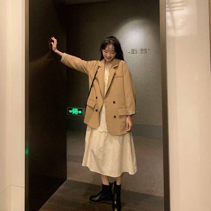 Áo blazer nâu tây 2 lớp phong cách Hàn quốc-Áo vest nâu sang chảnh | BigBuy360 - bigbuy360.vn