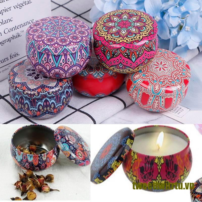 Hộp Đựng Nến Thơm Bằng Thiếc Tự Nhiên