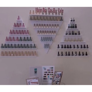 Kệ Sơn Nail Tam Giác Treo Tường PVC Siêu Chắc