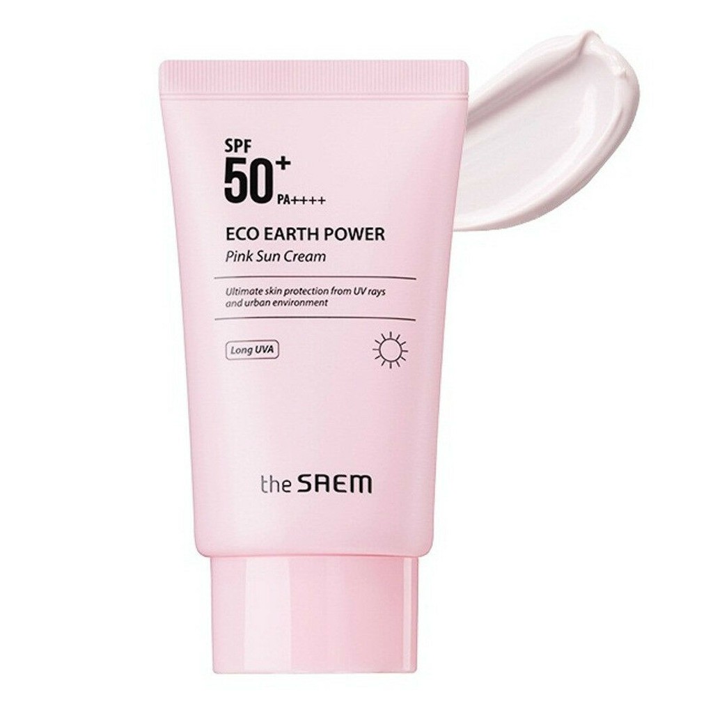 Kem Chống Nắng The SAEM Eco Earth Power Pink Sun Cream SPF50+ PA++++