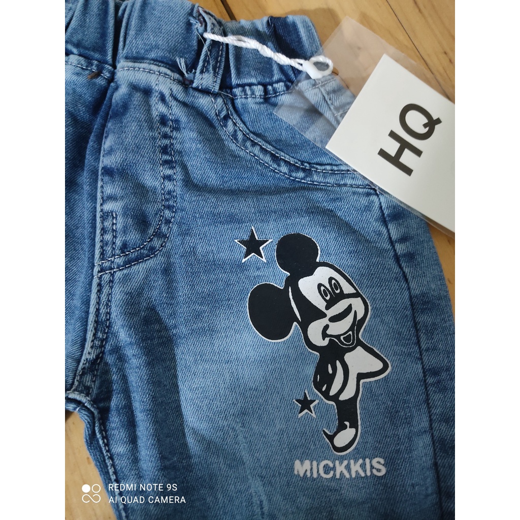 Quần ngố bò  Chất liệu giấy co giãn mềm cho bé trai