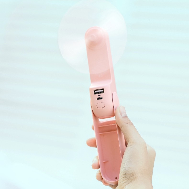 Quạt sạc mini cầm tay cao cấp Ringke F8 Little Bear