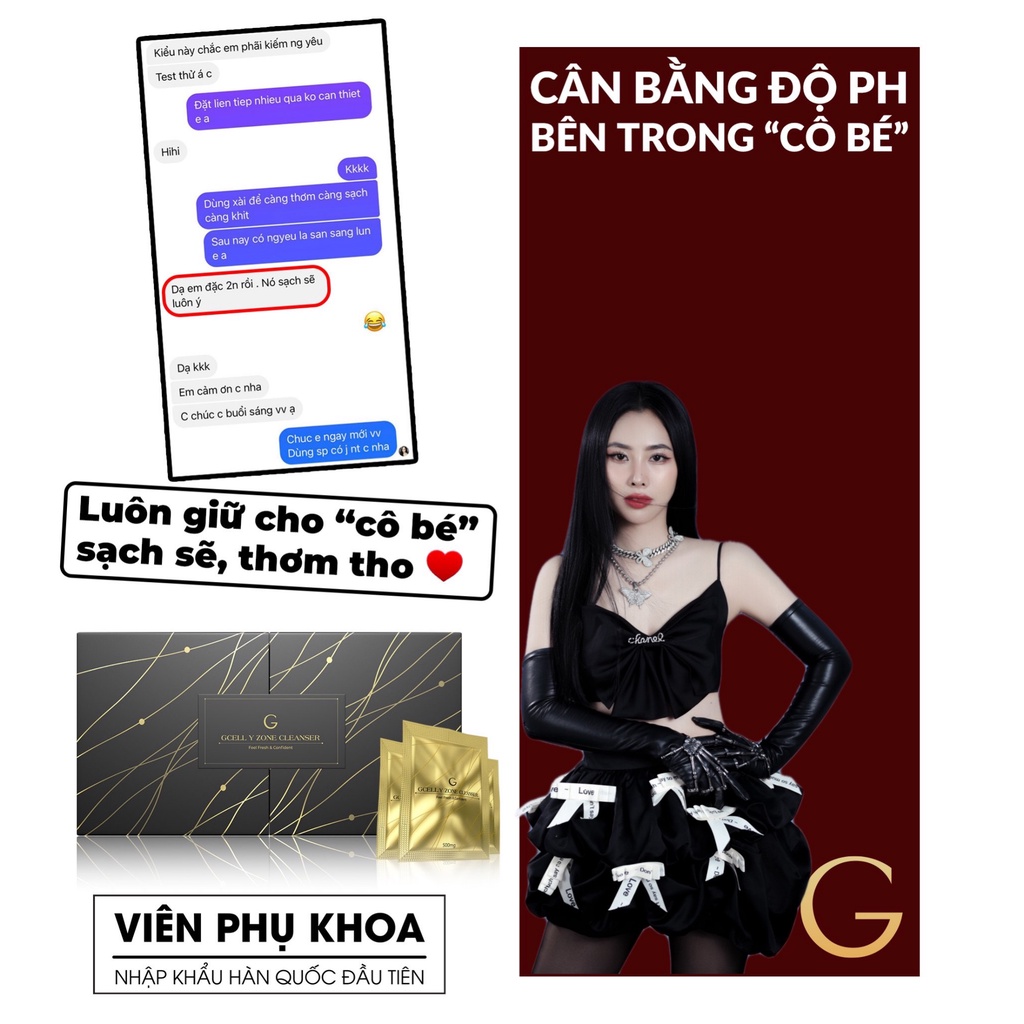 Combo Thu hẹp Bikini YZONE CLEASER 15 viên và Kem Hồng Nhũ Bi 5ml XXVIRGIN N