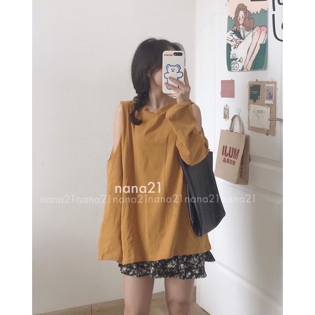 Áo thun dài tay cut out