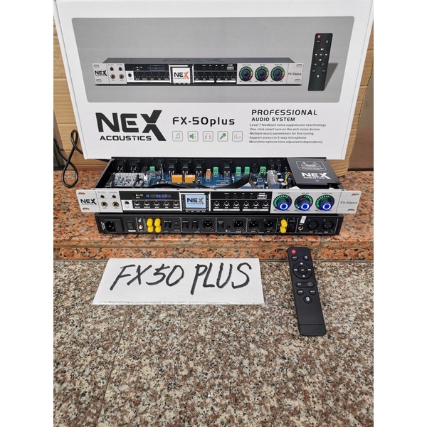 Vang cơ Nex FX50 plus có reverb tích hợp chống hú và công nghệ bluetooth 5.0