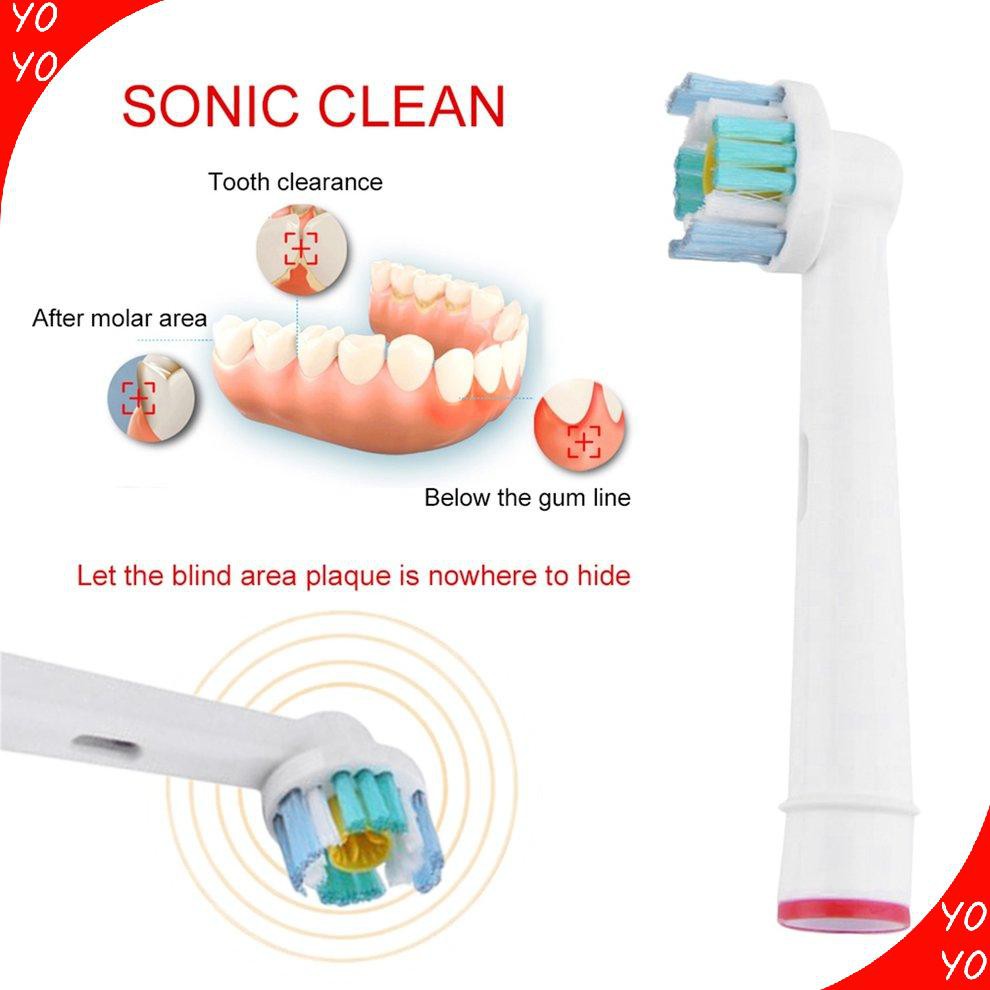 (Hàng Mới Về) Set 4 Đầu Bàn Chải Đánh Răng Điện Thay Thế Cho Oral B Braun Vitality Eb-18A