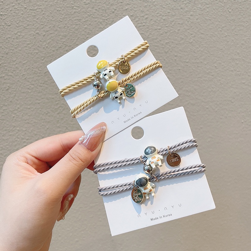 Bộ 2 vòng đeo tay mặt hình phi hành gia đơn giản cho cặp đôi