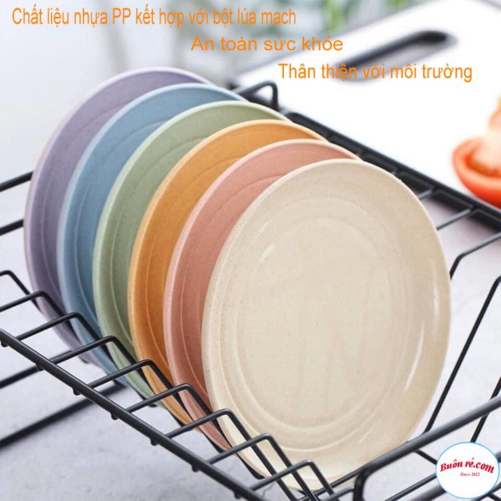 Bộ 6 Đĩa Lúa Mạch - Set 6 Đĩa Nhựa Lúa Mạch Chịu Nhiệt Tốt