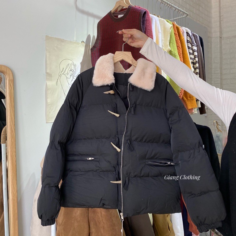 áo phao khuy sừng