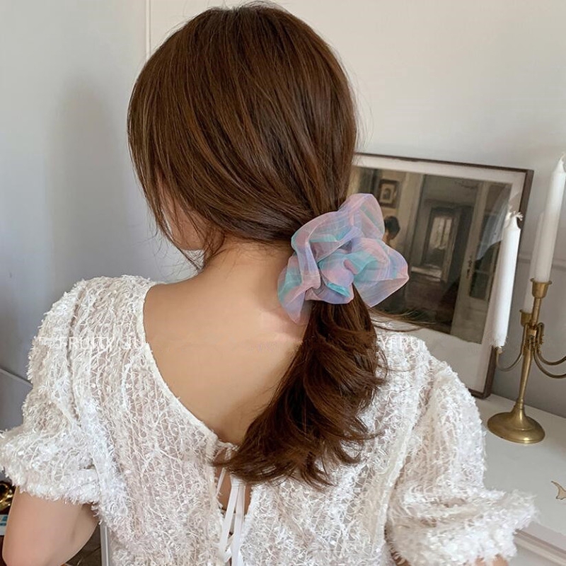 Dây Buộc Tóc Phối Ren Hoa Phong Cách Hàn Quốc