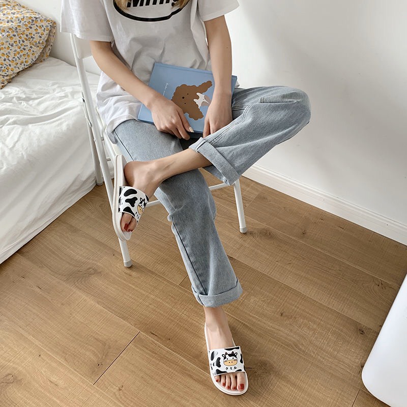 Dép bò sữa đế  vuông  -- 15T070