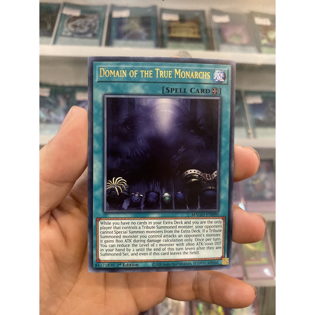 Thẻ Bài Lẻ YugiOh Mã MAGO-EN090 - Domain of the True Monarchs - Gold-Letter Rare - 1st Edition