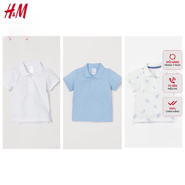 Set 3 Áo Thun Polo Bé Trai Hàng Tuồn H&M