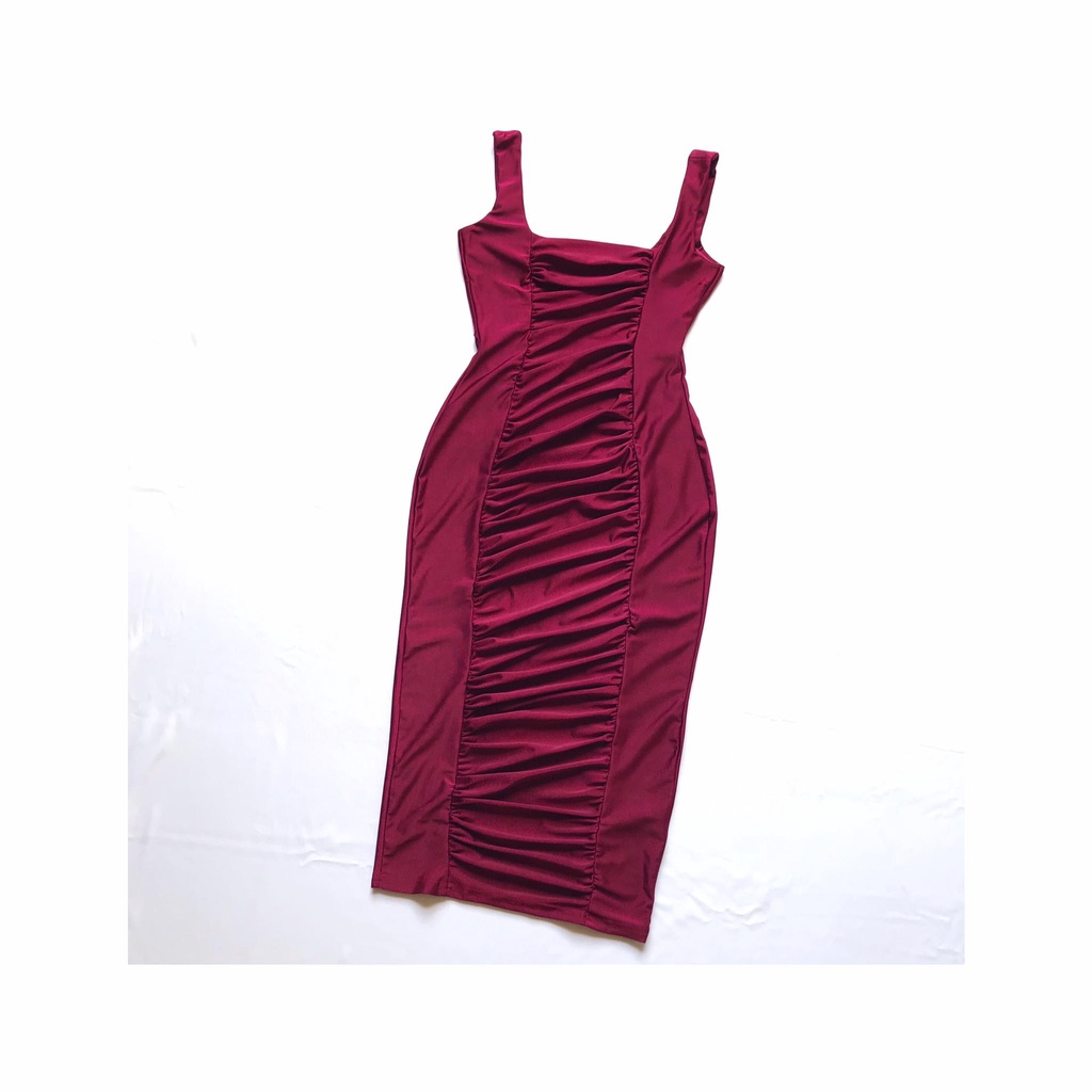 (Ảnh thật) Đầm Tiệc Ôm Body Dáng Midi Co Giãn SẴN