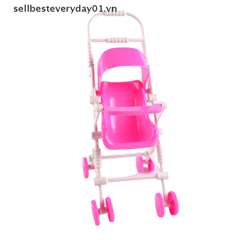 Đồ Chơi Lắp Ráp Xe Đẩy Em Bé Họa Tiết Hoạt Hình Trang Trí Nhà Búp Bê