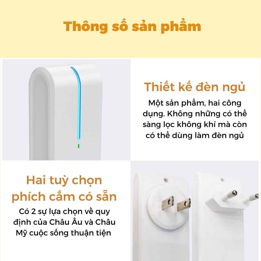MÁY LỌC KHÔNG KHÍ THÔNG MINH KẾT HỢP ĐÈN NGỦ ĐA NĂNG JHQ-11