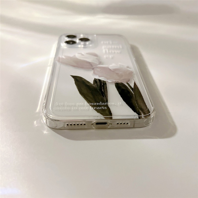 Ốp Điện Thoại Mềm Trong Suốt Họa Tiết Hoa Tulip XF1356 Cho Apple Iphone 13Promax IPhone12pro/11pro