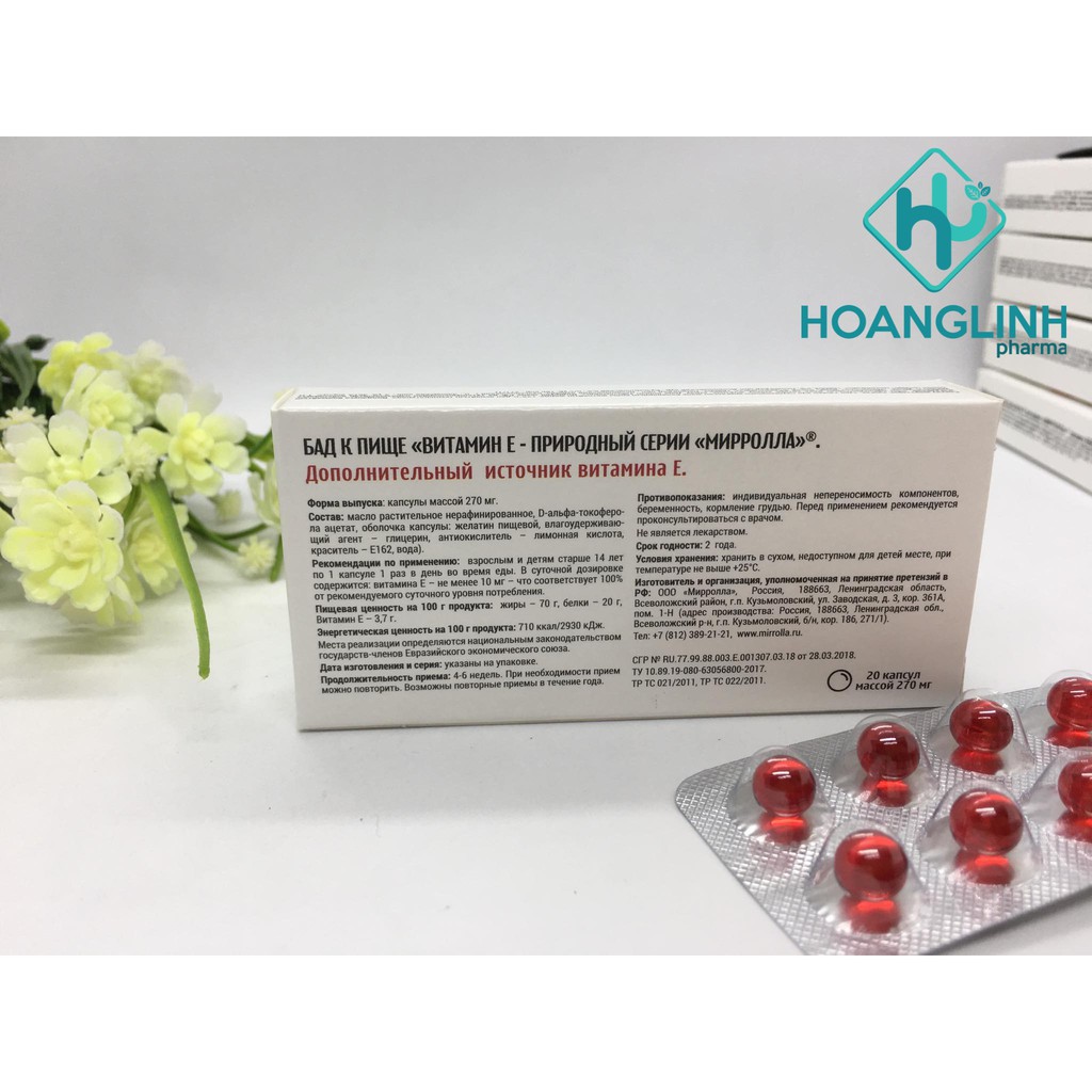 [Chính hãng] Vitamin E Đỏ 270 Vỉ và Lọ (chuẩn Nga 100%) | BigBuy360 - bigbuy360.vn