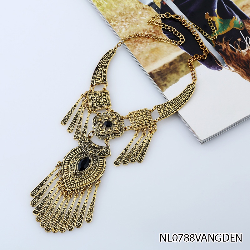 Kiềng cổ vòng cổ phụ kiện đôn hoàng phong cách boho mông cổ tây tạng cosplay cổ trang
