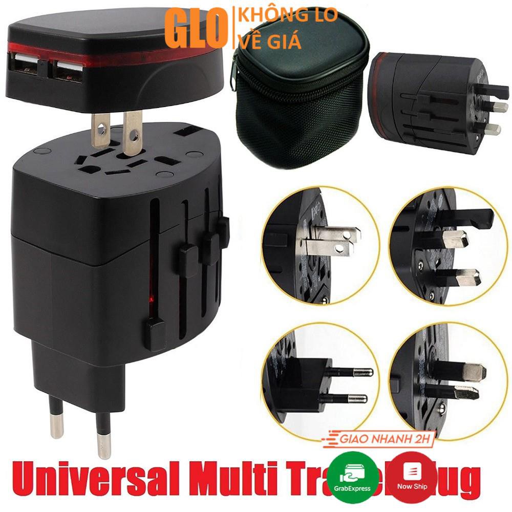 Ổ Cắm Điện ADV-003 Đa Năng Du Lịch Quốc Tế Phù Hợp Mọi Chuẩn Phích Cắm US/AUS/UK/EU...