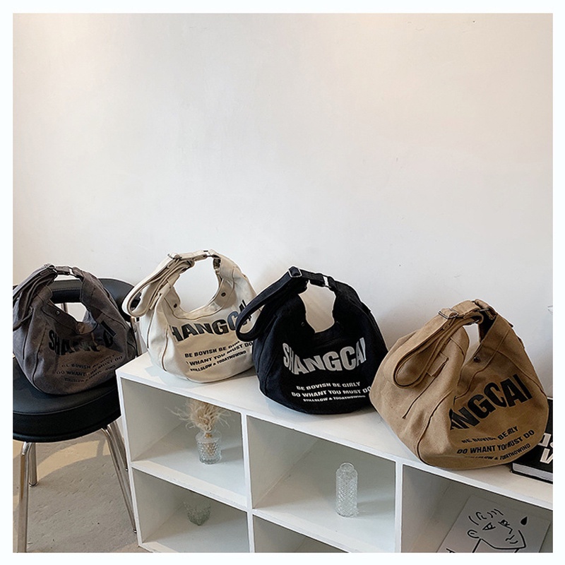 Túi tote vải canvas đeo chéo nữ CHEN, túi vãi tote dùng đi chơi đi du lịch cỡ lớn phong cách ulzzang TX70