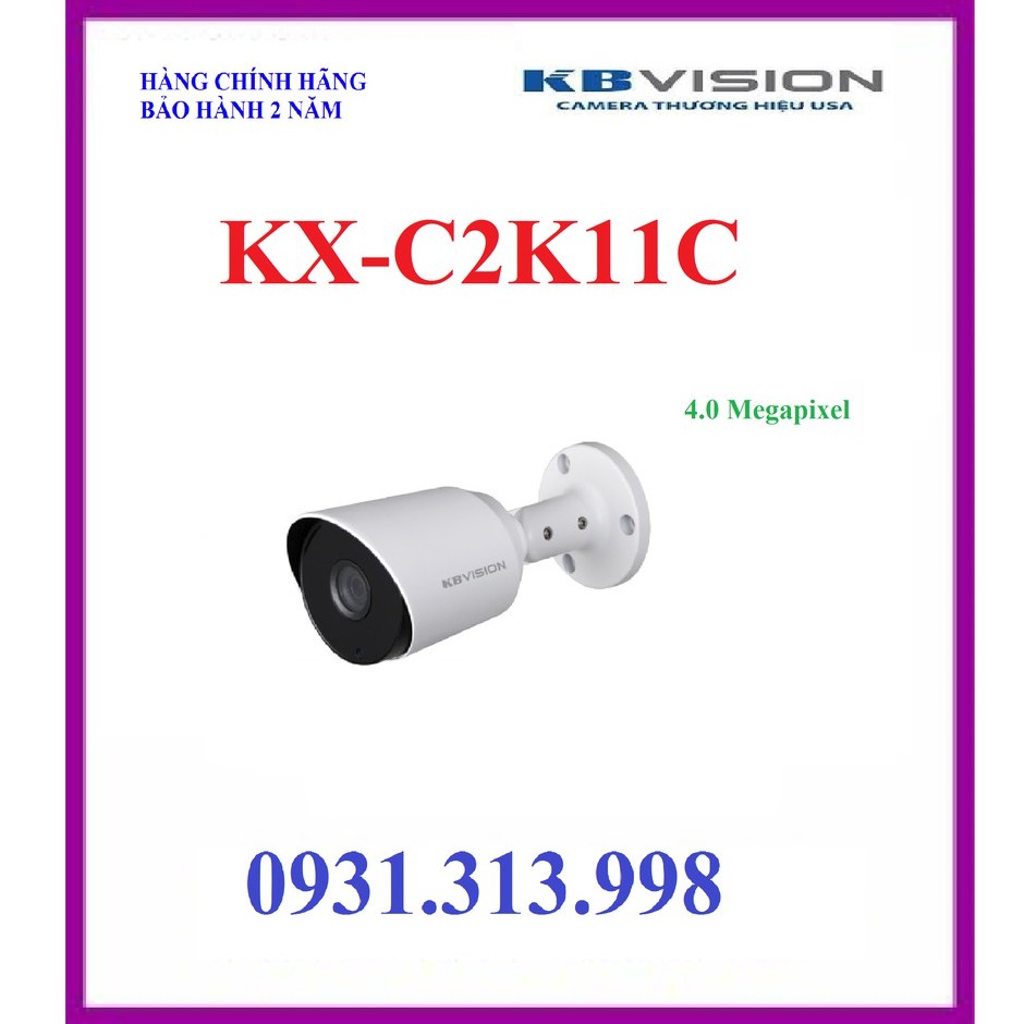 Camera HDCVI hồng ngoại 4.0 Megapixel KBVISION KX-C2K11C