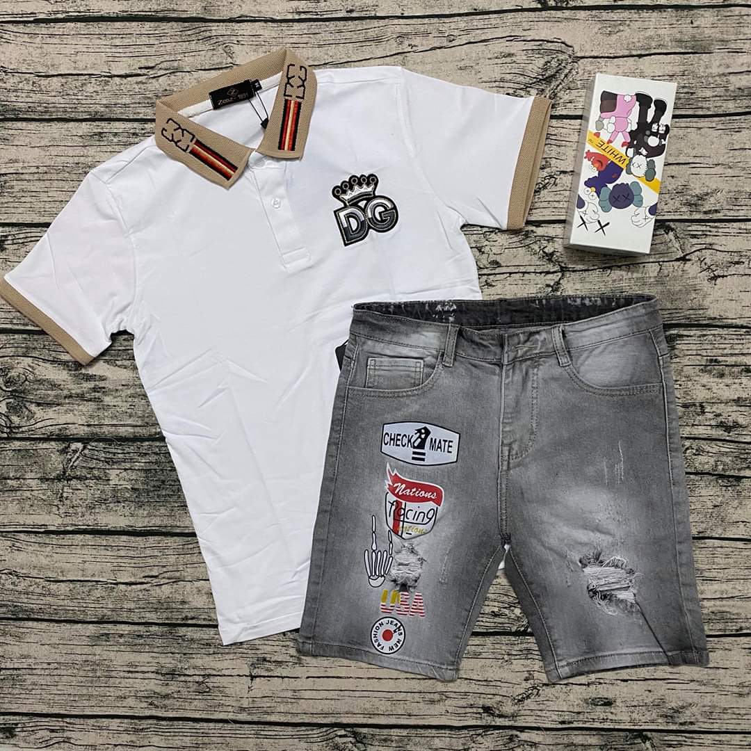 Quần short jean nam in logo hàng xịn rách sướt thời trang cao cấp hàng chuẩn shop KAYTA-FASHION