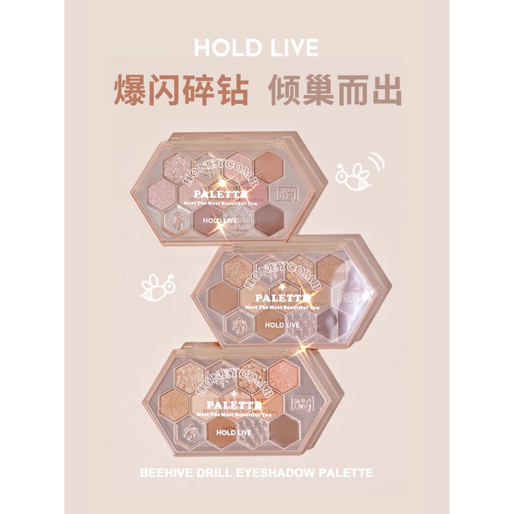 [ Hold Live 2022 ] Bảng phấn mắt 12 màu Hold Live HoneyComb tổ ong dòng cao cấp HL506 | BigBuy360 - bigbuy360.vn