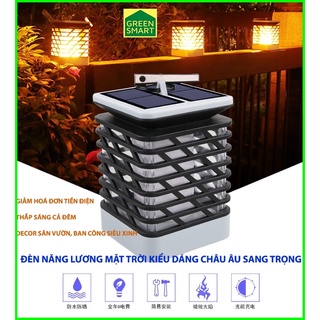Đèn năng lượng mặt trời treo sân vườn tự động sang trọng siêu bền kiểu dáng Châu Âu chịu được mưa gió